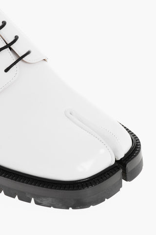 MM22 Scarpe Derby TABI in Pelle con Suola a Contrasto