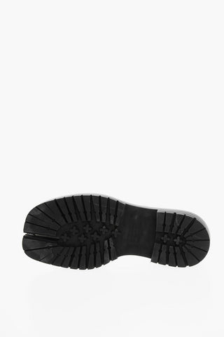 MM22 Scarpe Derby TABI in Pelle con Suola a Contrasto