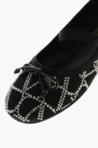 Silk Ballerinas with Crystals