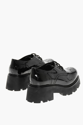 Patent Leather TRIOMPHE Derby Shoes with Carrion Sole