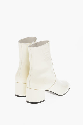 Stivaletti in Vernice TRIOMPHE con Logo Goffrato 5cm