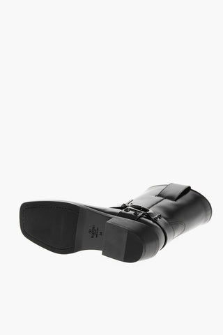 Leather ROCKSTUD Biker Booties 4cm
