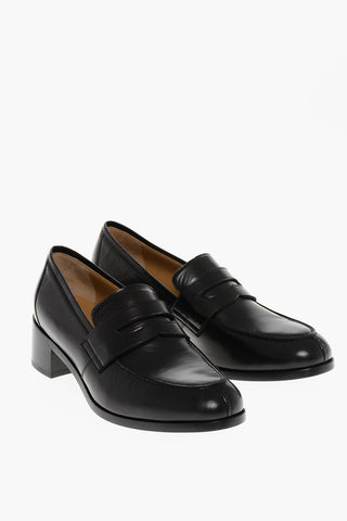Leather Penny Loafers VERA 5cm