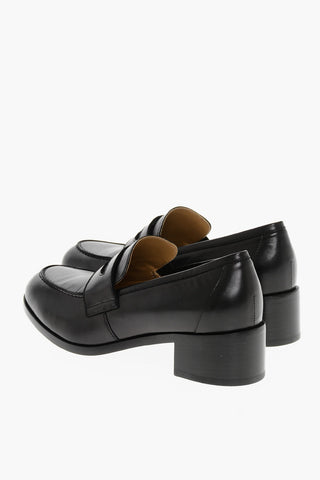Leather Penny Loafers VERA 5cm