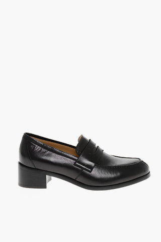 Leather Penny Loafers VERA 5cm