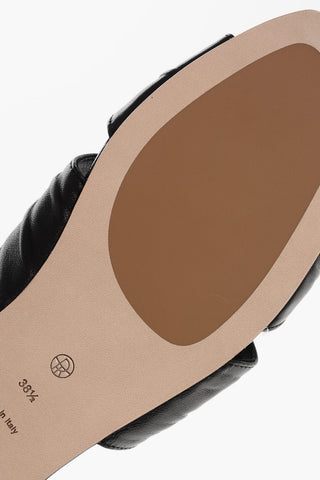 Leather Sliders KNOT with Braided Design