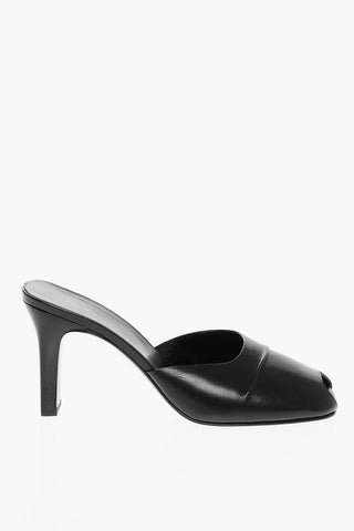 Leather Open-Toe Mules MILLA 8cm Heel