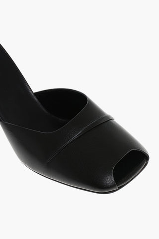Leather Open-Toe Mules MILLA 8cm Heel