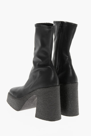 Eco-Leather Ankle Boots SKYLA with 12cm Platform Sole