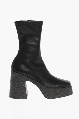 Eco-Leather Ankle Boots SKYLA with 12cm Platform Sole