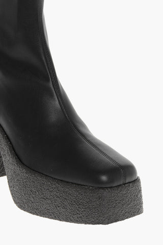 Eco-Leather Ankle Boots SKYLA with 12cm Platform Sole