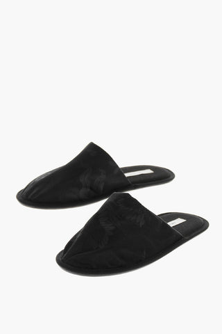 Damask Slippers FRANCES with Leather Sole
