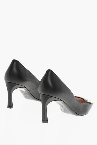 Leather BELLE Pumps with Front Buckle 7cm