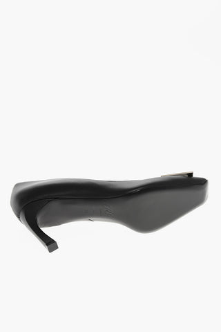 Leather BELLE Pumps with Front Buckle 7cm