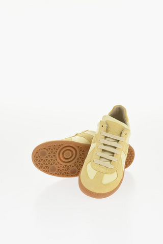 MM22 Leather Low Top Sneakers with Suede Trims