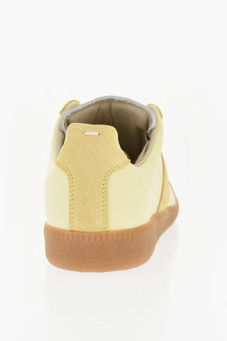 MM22 Leather Low Top Sneakers with Suede Trims