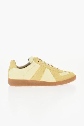 MM22 Leather Low Top Sneakers with Suede Trims
