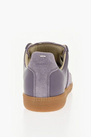 MM22 Leather Low Top Sneakers with Suede Trims