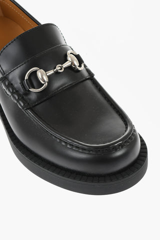 Leather Loafers with Rubber Sole and Front Morset