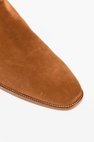 Suede Western Booties with Cuir Sole 4cm