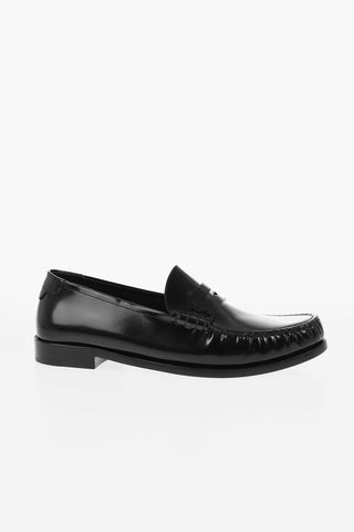 Brushed Leather Penny Loafers