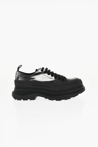 Printed Leather Sneakers with Chunky Sole
