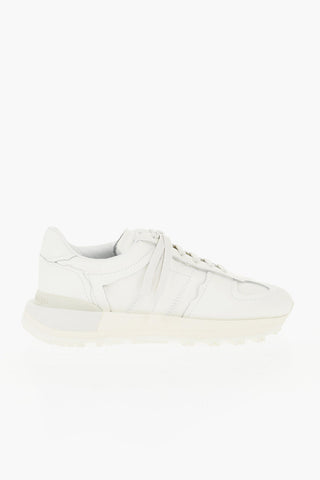 MM22 Solid-Color Leather Low-Top Sneakers