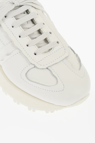 MM22 Solid-Color Leather Low-Top Sneakers