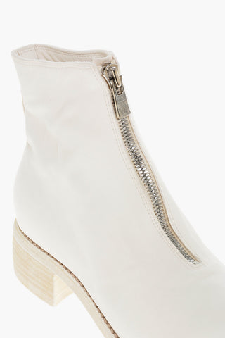 Stivaletti in Pelle con Zip Frontale 5cm