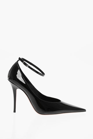 Patent Leather ANOK Pumps with Ankle Strap 11cm