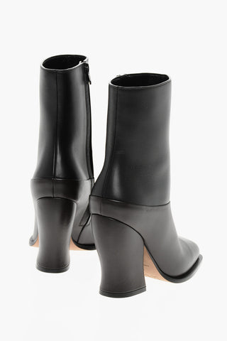 Stivaletti Texani in Pelle con Tacco Rivestito 10cm