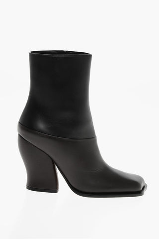 Stivaletti Texani in Pelle con Tacco Rivestito 10cm