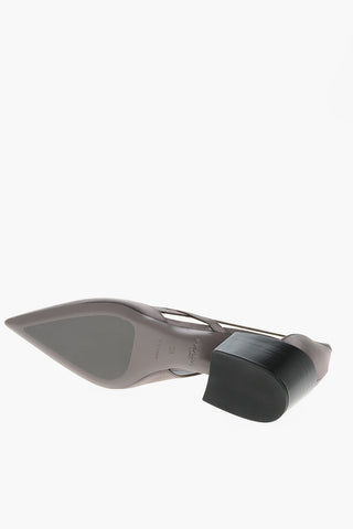 Pumps a Punta in Satin con Cut-outs 6cm