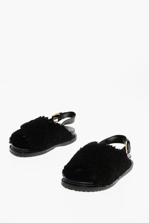 Slingback-Sandalen FUSSBETT aus Shearling