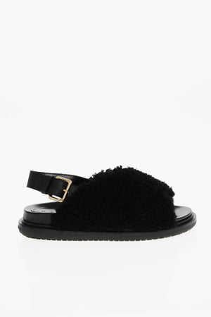Slingback-Sandalen FUSSBETT aus Shearling