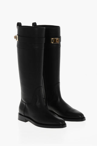 Textured Leather ROLY Under the Knee Boots