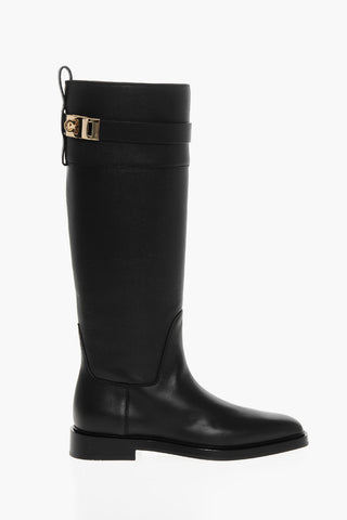 Textured Leather ROLY Under the Knee Boots