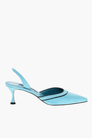 Suede Slingbacks BRONTIASLI with 6cm Kitten Heel