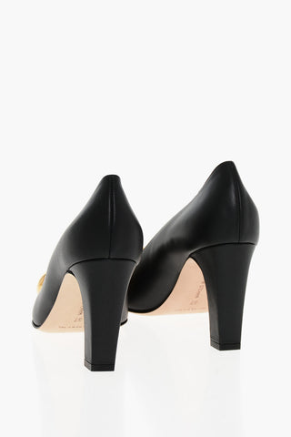 Leather CHAPPA Pumps with Metal Details 9cm