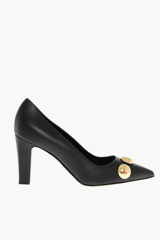 Leather CHAPPA Pumps with Metal Details 9cm