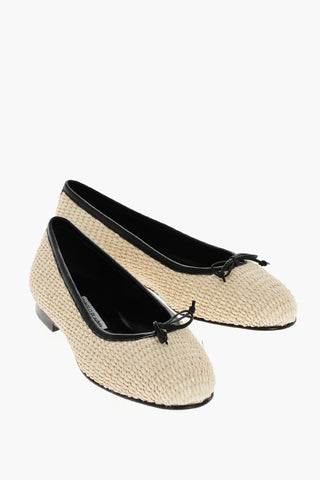 Raffia VERALLI Ballet Flats with Cuir Sole