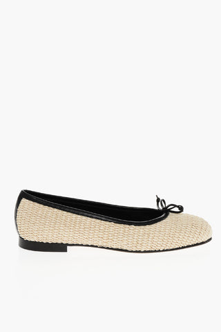 Raffia VERALLI Ballet Flats with Cuir Sole
