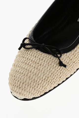 Raffia VERALLI Ballet Flats with Cuir Sole