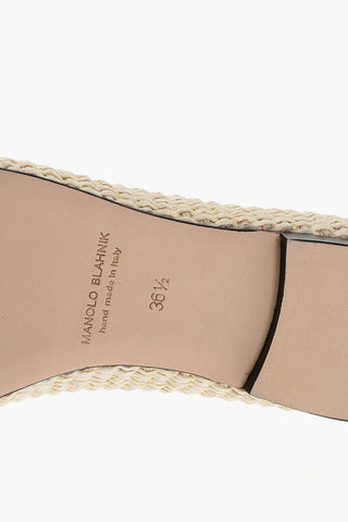 Raffia VERALLI Ballet Flats with Cuir Sole