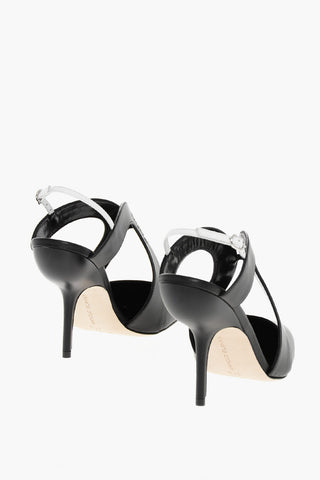 Leather Slingbacks JIJARA with Contrasting Details and 10cm Heel