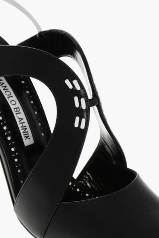 Leather Slingbacks JIJARA with Contrasting Details and 10cm Heel