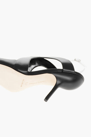 Slingbacks JIJARA aus Leder mit kontrastierenden Details und 10 cm Absatz
