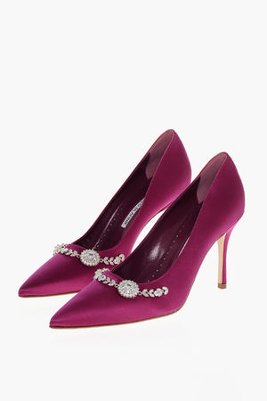 Pumps in Satin LAMIKPUMP con Dettaglio Gioiello 10cm