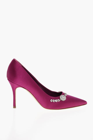 Pumps in Satin LAMIKPUMP con Dettaglio Gioiello 10cm
