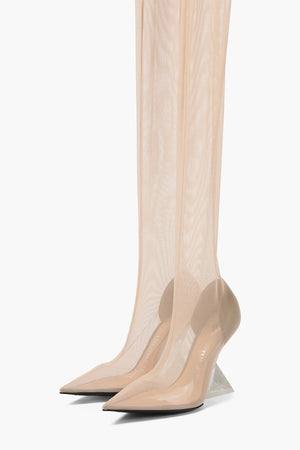 Mesh-Sockboots CHEOPISSIMA mit Blockabsatz 10 cm